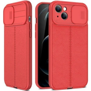 Iphone 14 Kılıf Lensı Niss Deri Dokulu Kamera Korumalı Silikon + Ekran Koruyucu