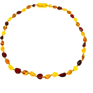 Tesbihci Efendi Damla Kehribar Barok Kesim Bebek Diş Kolye 33 cm