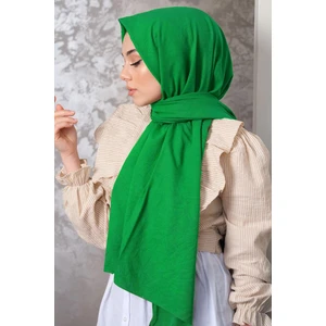 Pamuk Cazz Şal Benetton Yeşili Kırışmaya Dayanıklı Nefes Alıcı 75x180 cm