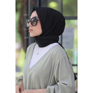 Siyah Cazz Pamuk Şal