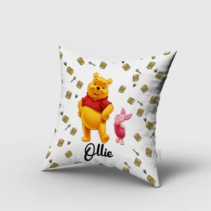 Winnie The Pooh, Çift Taraflı, Ithal Kadife Kumaş, Çocuk Bebek Odası Kırlent Kılıfı