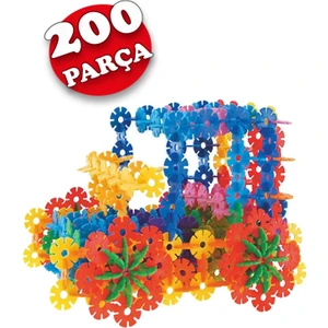 Yaratıcı Diskler 200 Parça Stem Eğitimi Uyumlu Kilitli Diskler Eğitici Oyuncak Seti Vakum Molekül