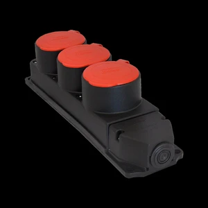 TP Elektrik 3X25A - Kauçuk Üçlü Grup Priz