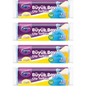 Güçlü Çöp Torbası Büyük Boy 4'lü