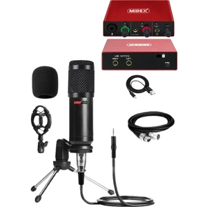 BM800 Mikrofon + Midex GLX-500 PRO Ses Kartı