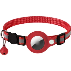 Caichi Gps Tracker - Red - M Için Karanlık Koruyucu Tutucuda Airtag Glow Için Pet Yaka (Yurt Dışından)