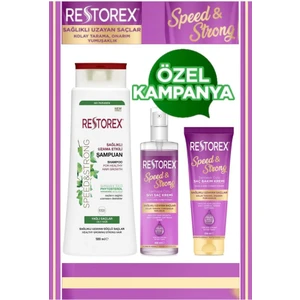 Yağlı Saçlar Için Hızlı Uzama Etkili 3'Lü Saç Bakım Seti