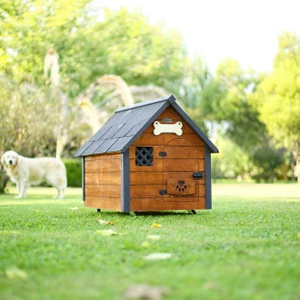 Isı yalıtımlı ahşap köpek kulübesi MEDIUM