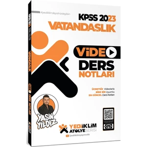 Yediiklim Yayınları 2023 KPSS Atölye Serisi Vatandaşlık Video Ders Notları