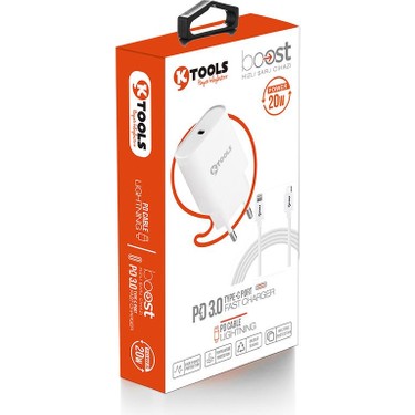 Ktools Boost Pd Usb-C Lıghtnıng Seyahat Sarjı 20W/ Fiyatı