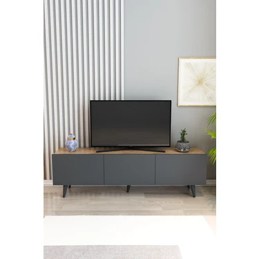 Izco Design Perla Tv Ünitesi 150 cm 3 Kapaklı Tv Sehpası Çam