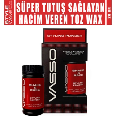 Vasso 24 Saat Ultra Mat Görünüm Ve Süper Tutuş Sağlayan Hacim Veren Toz Wax Unisex 20