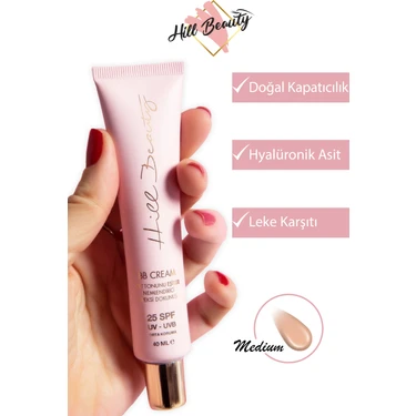 Hill Beauty Hyaluronik Asit Etkili Leke Karşıtı Aydınlatıcı BB Krem Medium 25+Spf