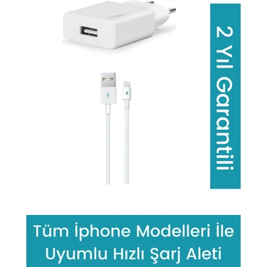 Ttec Apple iPhone Şarj Aleti (Apple iPhone 13 - 12 - 11 - X-8-7-6) 2.1A Orjinal Hızlı Şarj