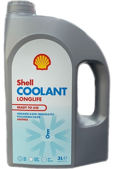 Shell Coolant Longlife RTU Organik Kırmızı Antifriz -37 Derece 3lt ( Üretim Yılı :2022 )