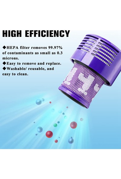 Dyson V10 Elektrikli Süpürge Aksesuarları Için Yedek Parçalar Hepa Filtresi, Parça 969082-01 ile Karşılaştırıldığında