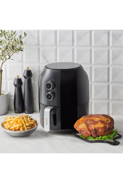 Karaca Foodrition Siyah Air Fryer Yağsız Fritöz 3,5 L