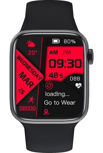 Hiking Wh7 44MM Akıllı Saat Siyah Ios Android Uyumlu