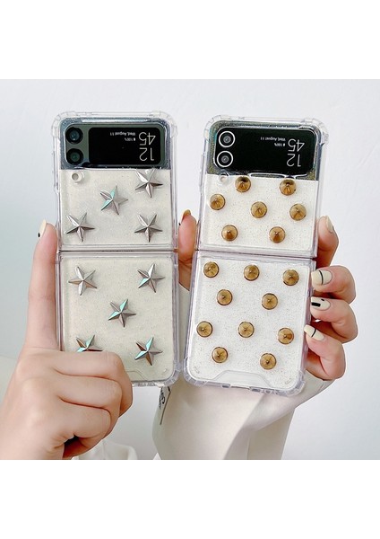For Samsung Galaxy Z Flip 3 Perçin Pentagram Anti -Düşme Cep Telefonu Kılıfları (Yurt Dışından) fiyatları