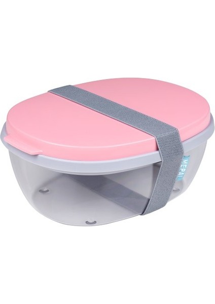 Salad Box Ellipse Salata Kabı - Nordic Pink