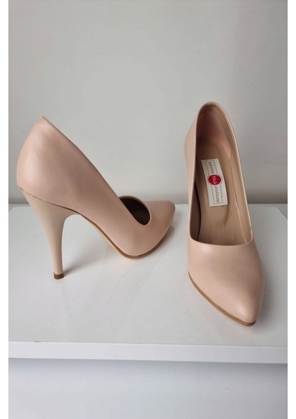 1140 Kadın Stiletto Topuklu Ayakkabı Bej Mat fırsatları