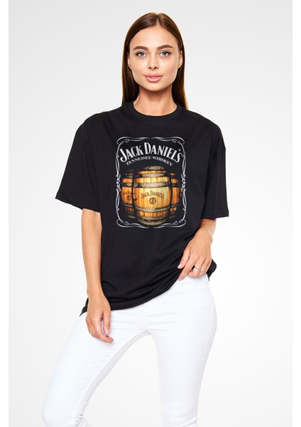 Baskılı Unisex Siyah Oversize Tişört modelleri