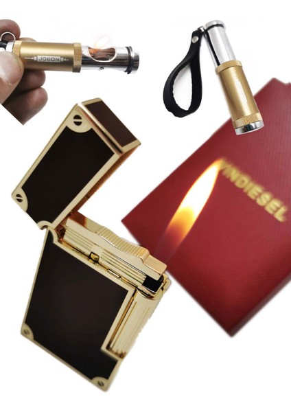 Vindiesel Dupont Tarzı Gazlı Çakmak Set