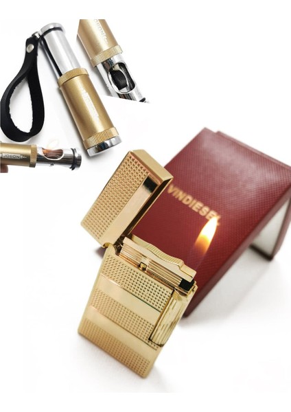 Vindiesel Gold Dupont Tarzı Gazlı Çakmak