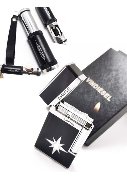 Vindiesel Lighter Dupont Tarzı Gazlı Çakmak Set