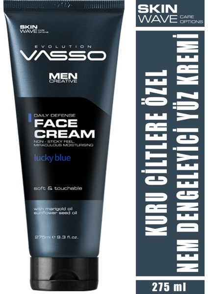 Kuru Ciltlere Özel Nem Dengeleyici Yüz Kremi - Vasso Face Cream 275 ml 8699216347485
