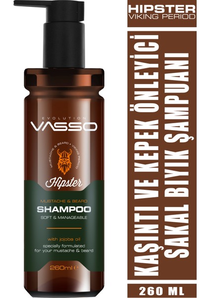 Hipster Viking Sakal Ve Bıyık Kepeğini Önleyen Şampuan 260 ml 8699216347546