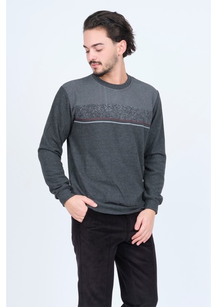 Erkek Bisiklet Yaka Triko Sweat 6743616 Füme fiyatları