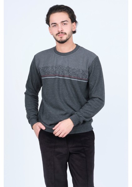 Erkek Bisiklet Yaka Triko Sweat 6743616 Füme modelleri