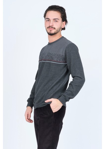 Erkek Bisiklet Yaka Triko Sweat 6743616 Füme fırsatları