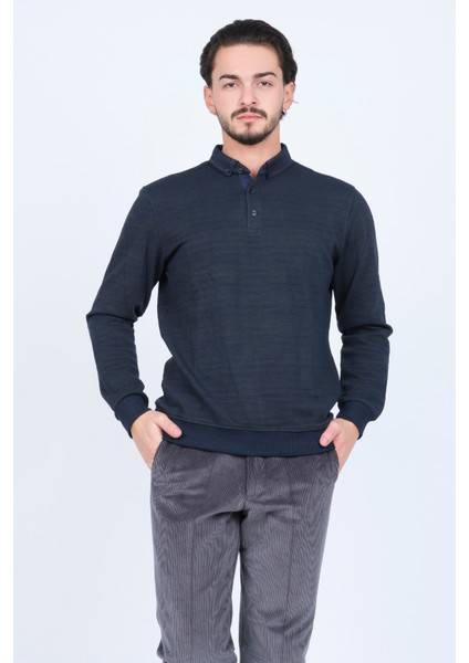 Erkek Desenli Polo Yaka Triko Sweat 6782252 Haki fırsatları