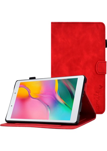 Samsung Galaxy 8.0 Inch Tablet Koruyucu Kılıf - Kırmızı (Yurt Dışından)