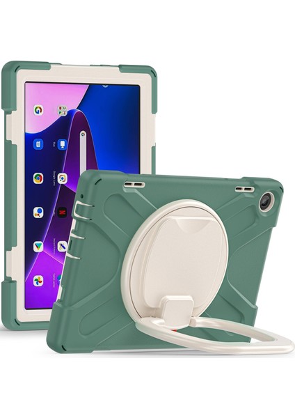 Lenovo 10.1 Inch Tablet Koruyucu Kılıf - Koyu Yeşil/beyaz (Yurt Dışından)