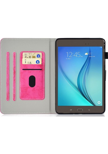 Xfashion Samsung Galaxy 8.0 Inch Tablet Koruyucu Kılıf - Koyu Pembe (Yurt Dışından)