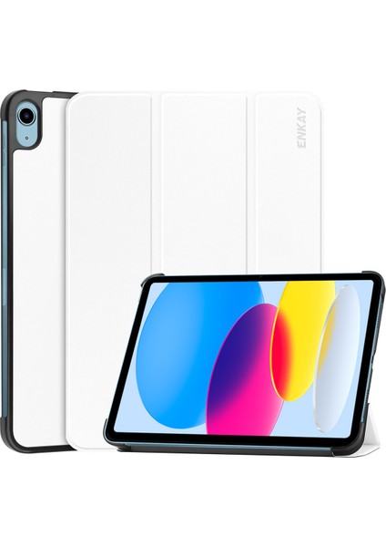 Apple 10.9 Inch Tablet Koruyucu Kılıf - Beyaz (Yurt Dışından)