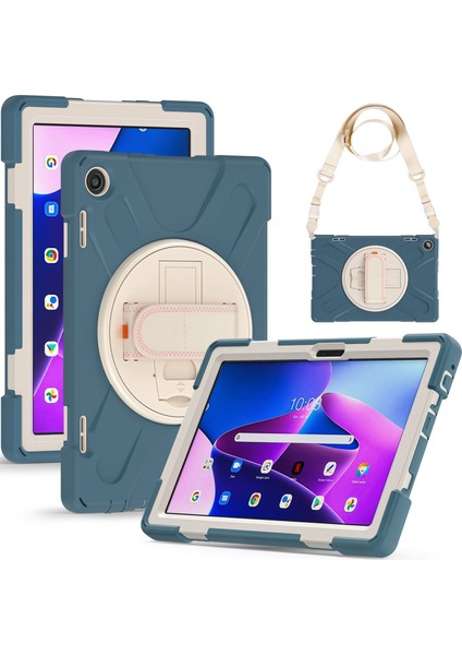 Lenovo 10.1 Inch Tablet Koruyucu Kılıf - Mavi/beyaz (Yurt Dışından)