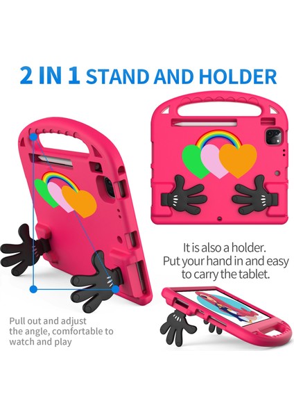 Apple 10.9 Inch Tablet Koruyucu Kılıf - Koyu Pembe (Yurt Dışından) modelleri