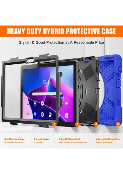 Lenovo 10.1 Inch Tablet Koruyucu Kılıf - Mavi/siyah (Yurt Dışından) fırsatları