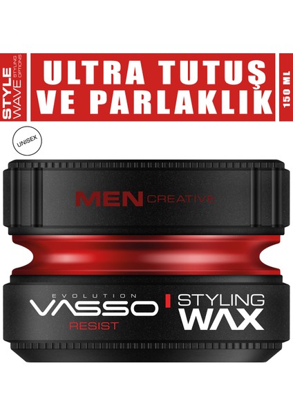 Kısa Saçlar Için 24 Saat Ultra Tutuş Ve Parlaklık Veren Wax - Resist Pro Aqua 150 ml 8699216347577