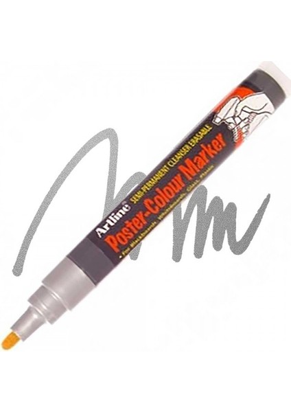 : Poster Markörü : 4,0 mm : Metalik Gümüş fiyatları