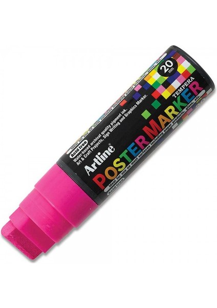 : Poster Markörü : 20,0 mm : Fosforlu Pembe
