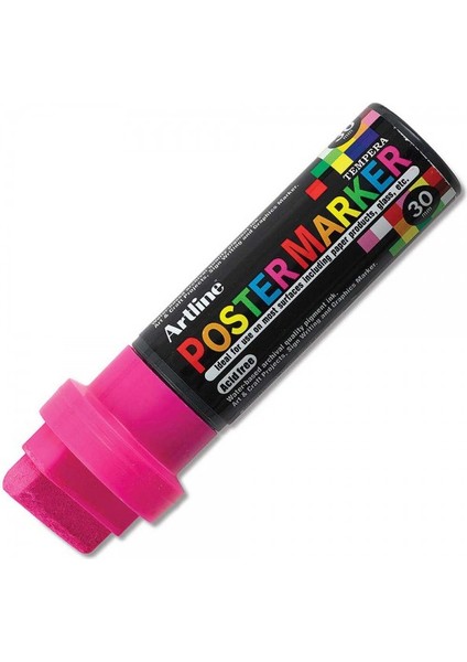 : Poster Markörü : 30,0 mm : Fosforlu Pembe
