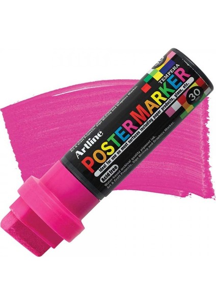 : Poster Markörü : 30,0 mm : Fosforlu Pembe fiyatları