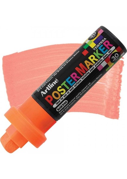 : Poster Markörü : 30,0 mm : Fosforlu Turuncu fiyatları