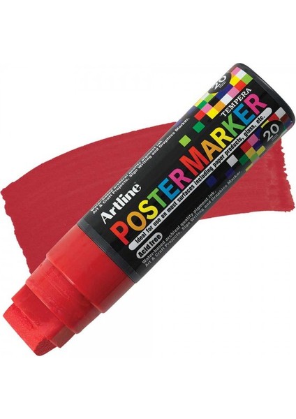: Poster Markörü : 20,0 mm : Kırmızı fiyatları