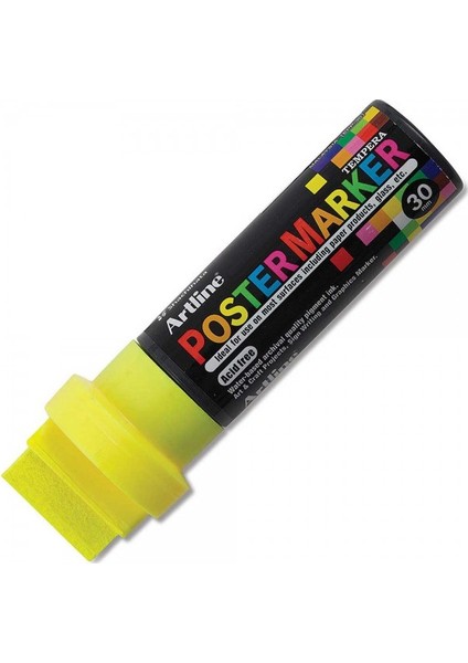 : Poster Markörü : 30,0 mm : Fosforlu Sarı